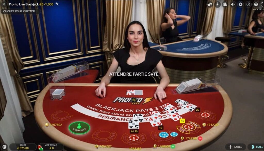 Blackjack en ligne