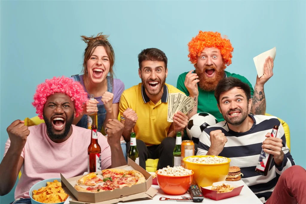 groupe de parieur sportif