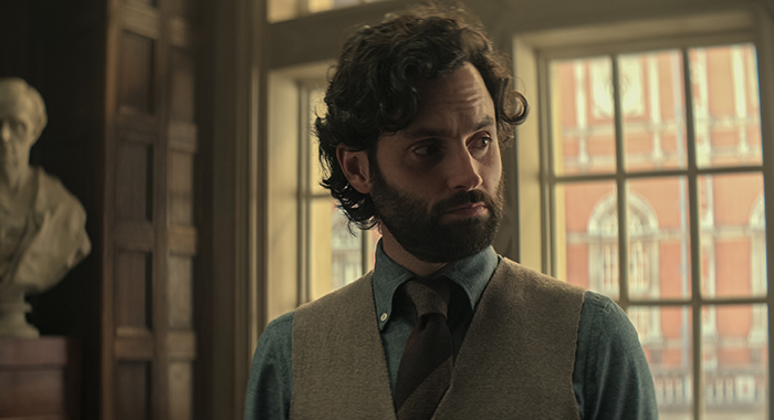 Toi.  Penn Badgley dans le rôle de Joe Goldberg dans l'épisode 401 de You.  Cr.  Avec l'aimable autorisation de Netflix © 2022