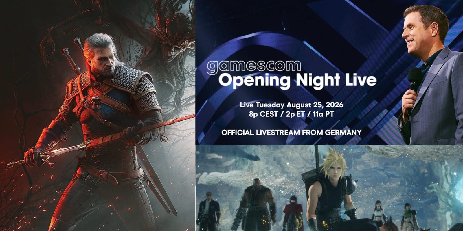 Gamescom 2026 : The Witcher 3 Remastered, Final Fantasy VII et plus encore – Retour sur les temps forts de l’Opening Night Live