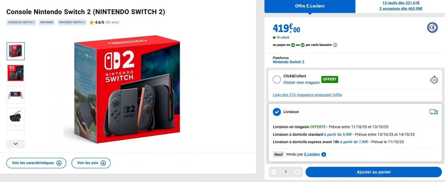 La Nintendo Switch 2 voit son prix baisser de 100 € avant la prochaine augmentation en septembre